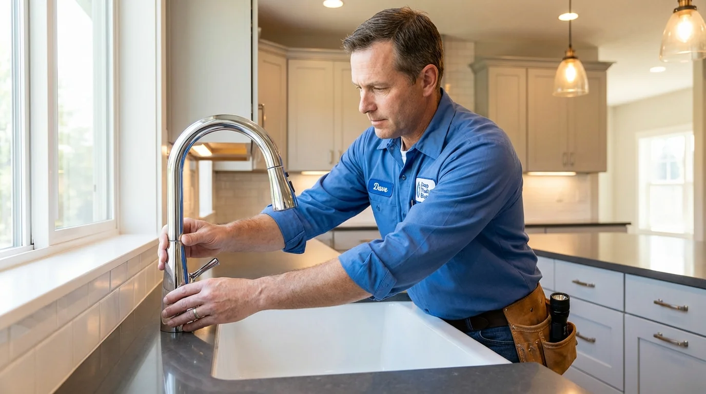 Kitchen faucet installation by Johns Plumbing LLC in Accokeek